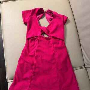 Anthropologie Mini Dress with open back and buttons NWT